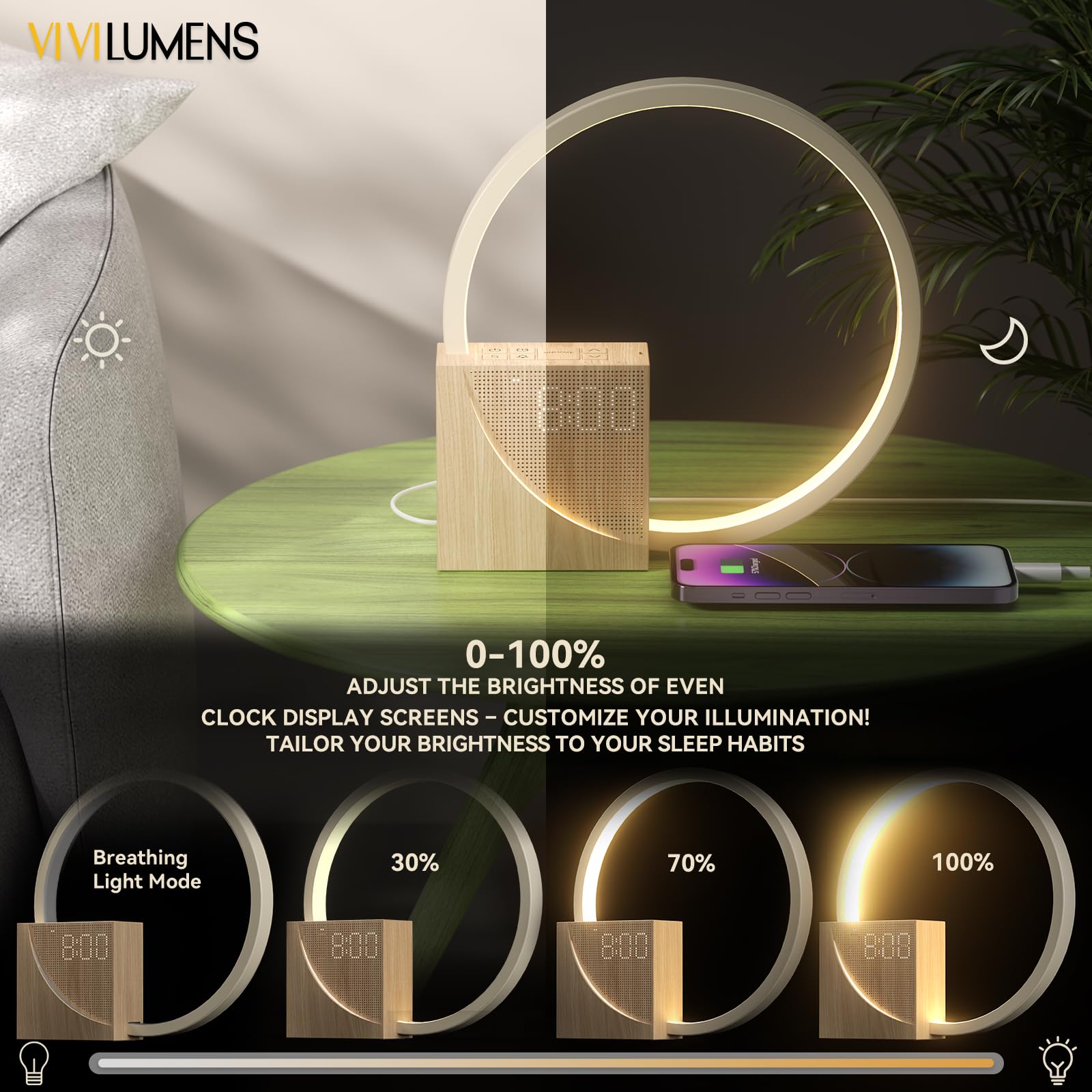 Vivilumens USB charger port keeps devices powered without clutter