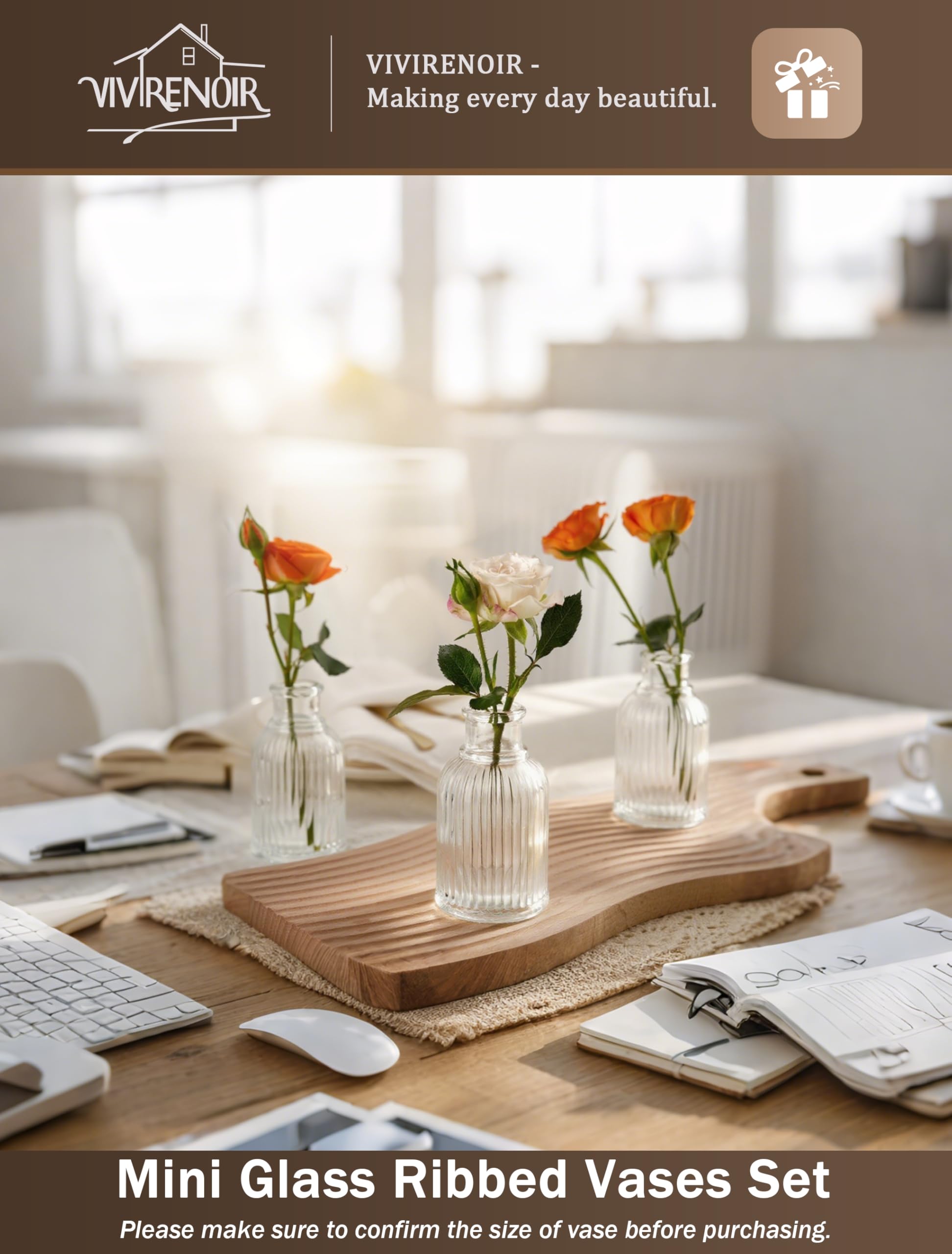 Bulk set of small clear vases displayed together for events