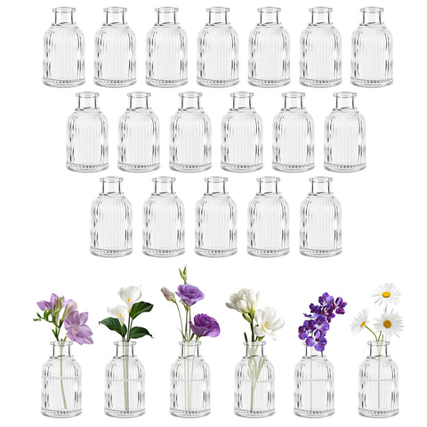 VIVIRENOIR glass bud vase showing 9.7 cm height for compact centerpieces