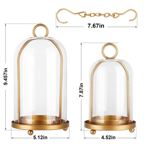 VIVIRENOIR sturdy glass and metal candle holder offers stable flame protection.
