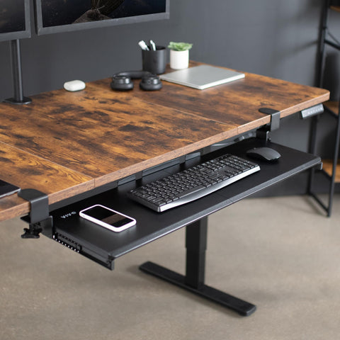 VIVO MOUNT-KB15EB sliding keyboard and mouse tray within reach