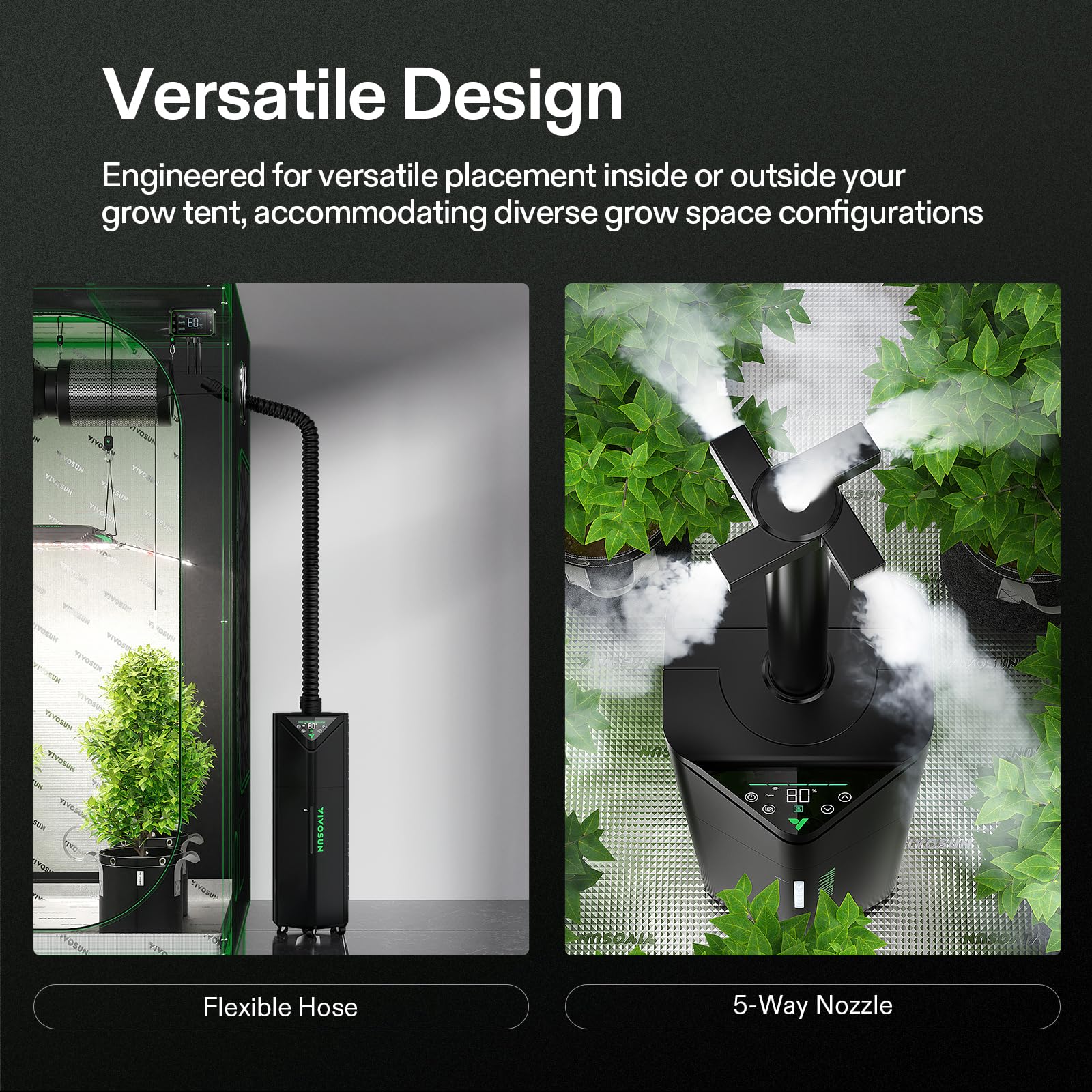 VIVOSUN AeroStream H19 19L tank reduces refills during use