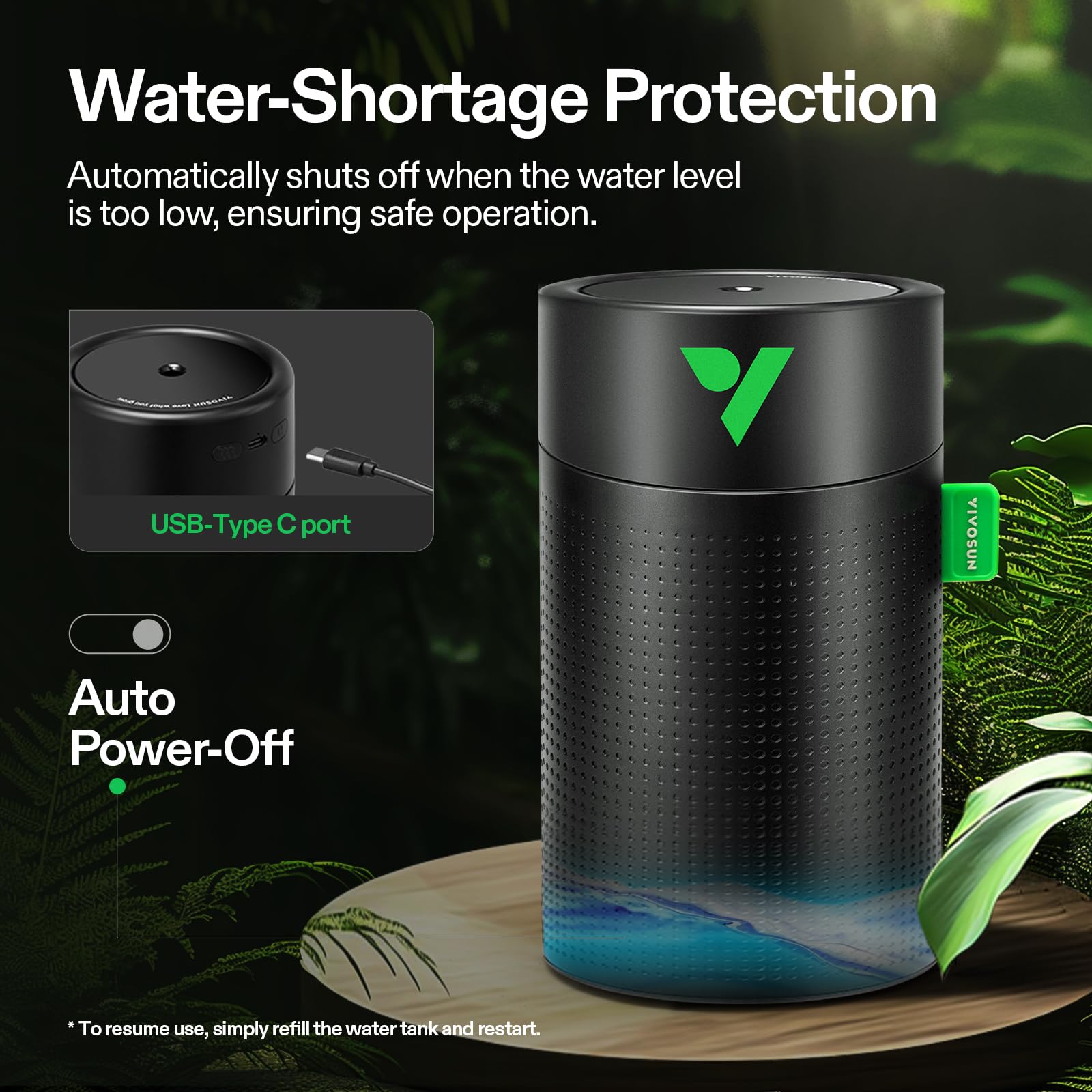 VIVOSUN Aerostream water level sensor aids safe operation during use