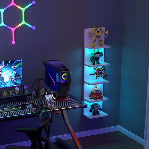 VIWODS living room shelf lights up space with customizable color options