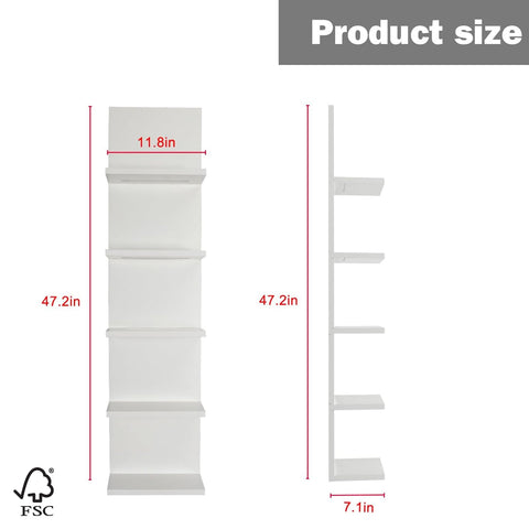 VIWODS wall shelf with remote control LED colors for mood lighting and display