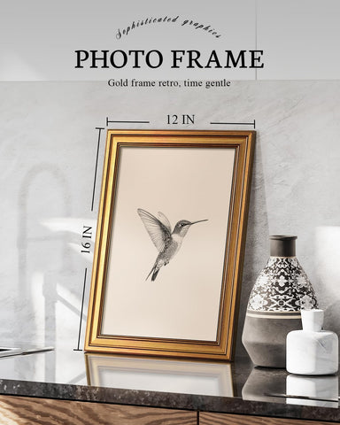 VIYYIEA gold frame wall art adds vintage charm to bedrooms