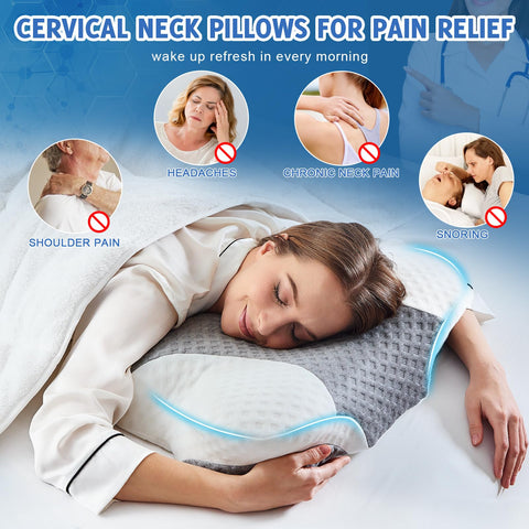 VJASD adjustable-height pillow for side, back, and stomach sleepers.