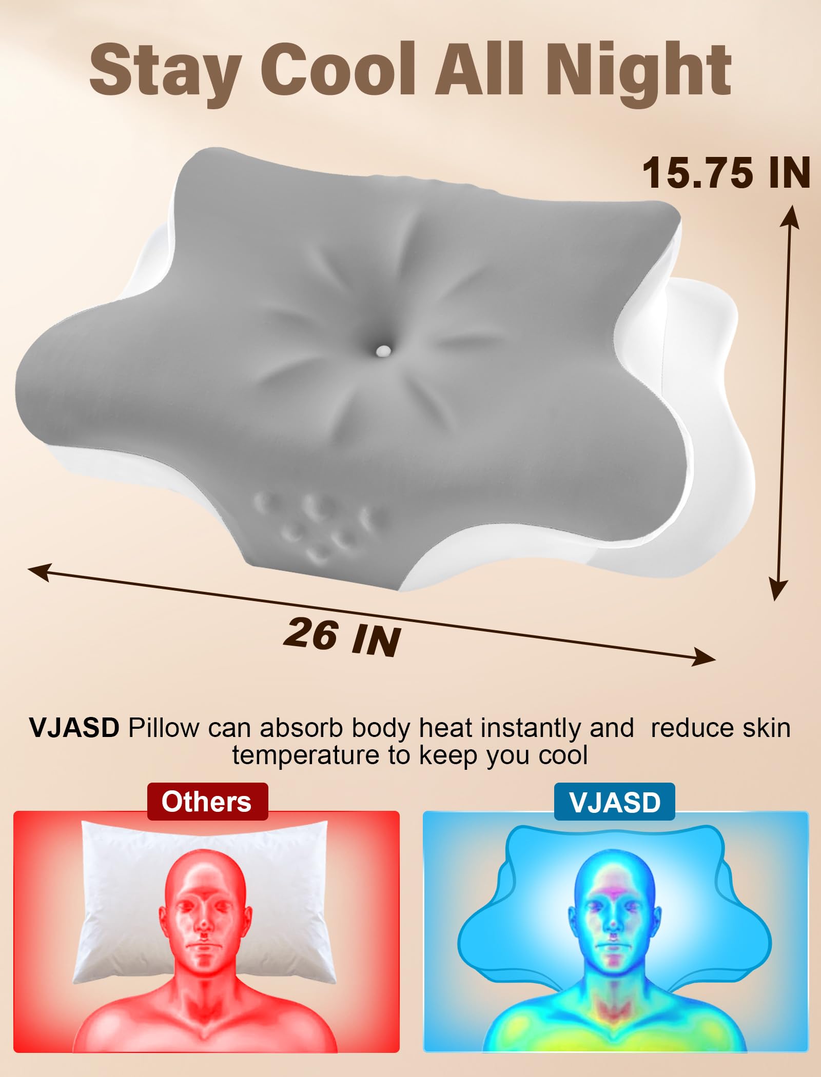 VJASD memory foam core close-up demonstrating durable, responsive support