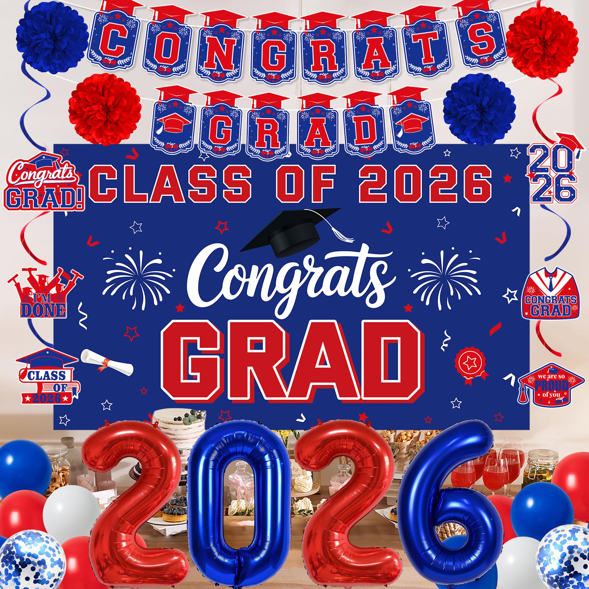 Vlipoeasn balloon confetti accents finish with playful sparkle for photos.