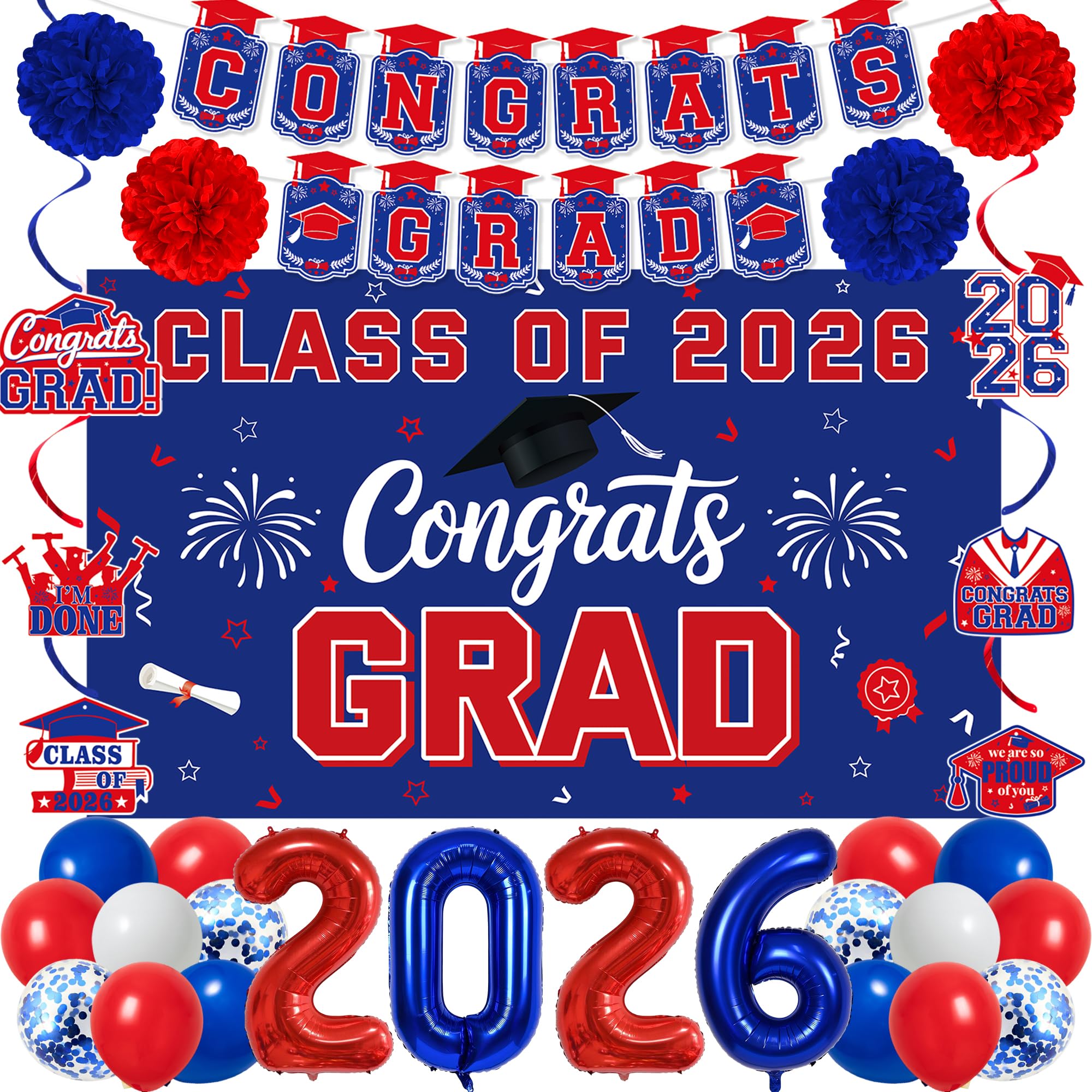Vlipoeasn class of 2026 backdrop banner for photo-ready graduation displays.
