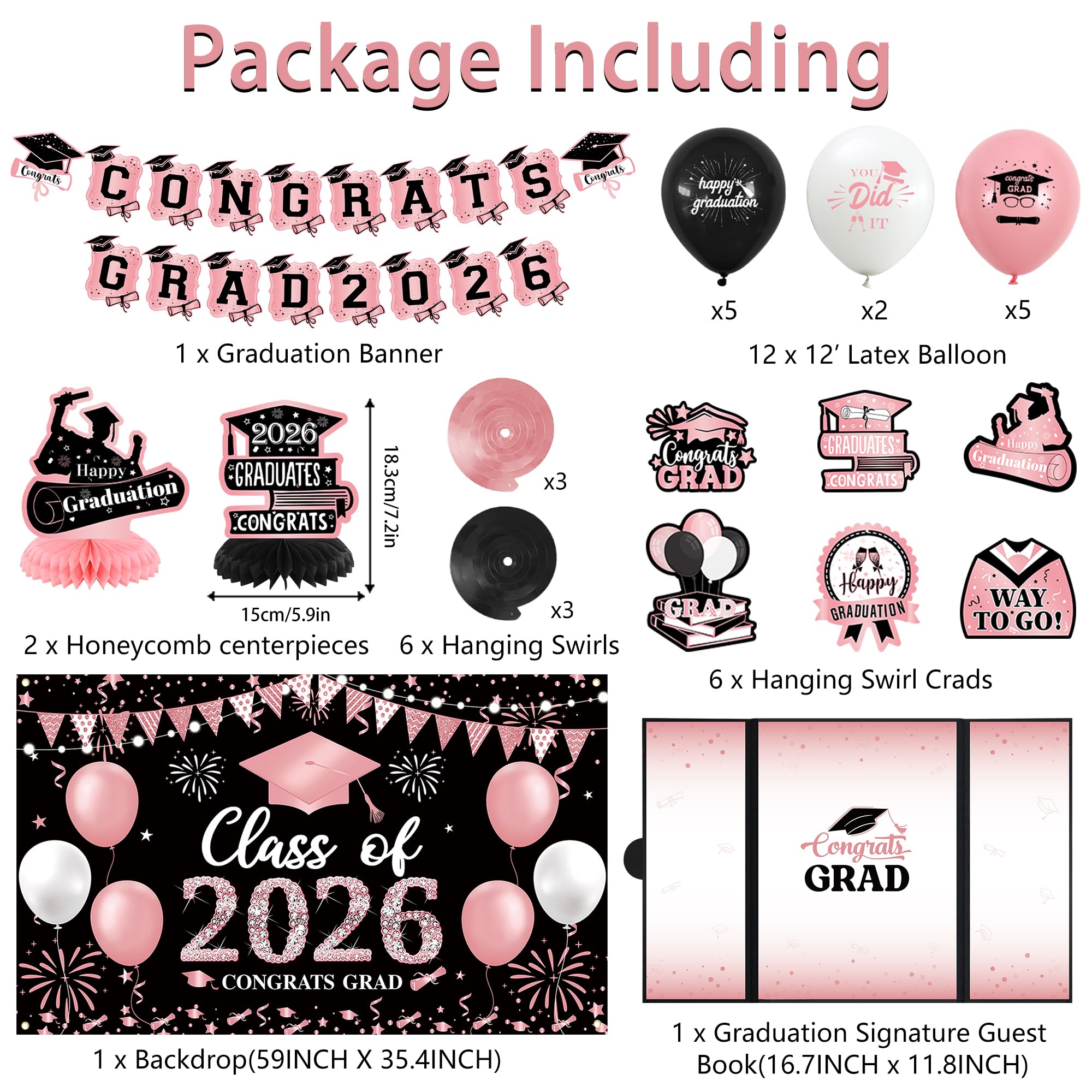 Vlipoeasn congrats grad 2026 banner perfect for milestone announcements