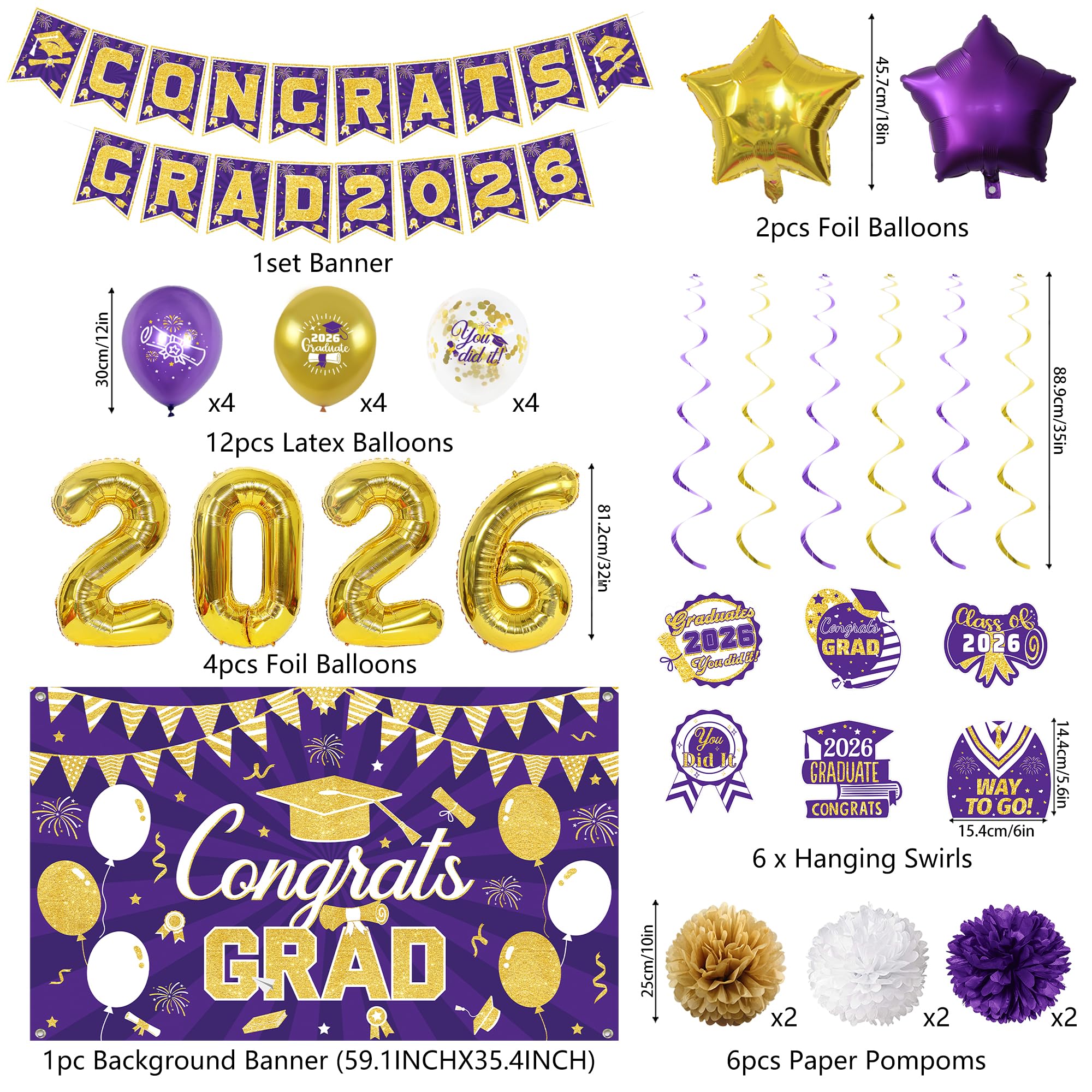 Vlipoeasn congrats grad 2026 banner highlights the milestone for guests.