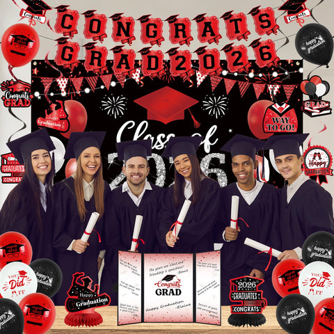 Vlipoeasn graduation decor kit enables quick, dramatic setup