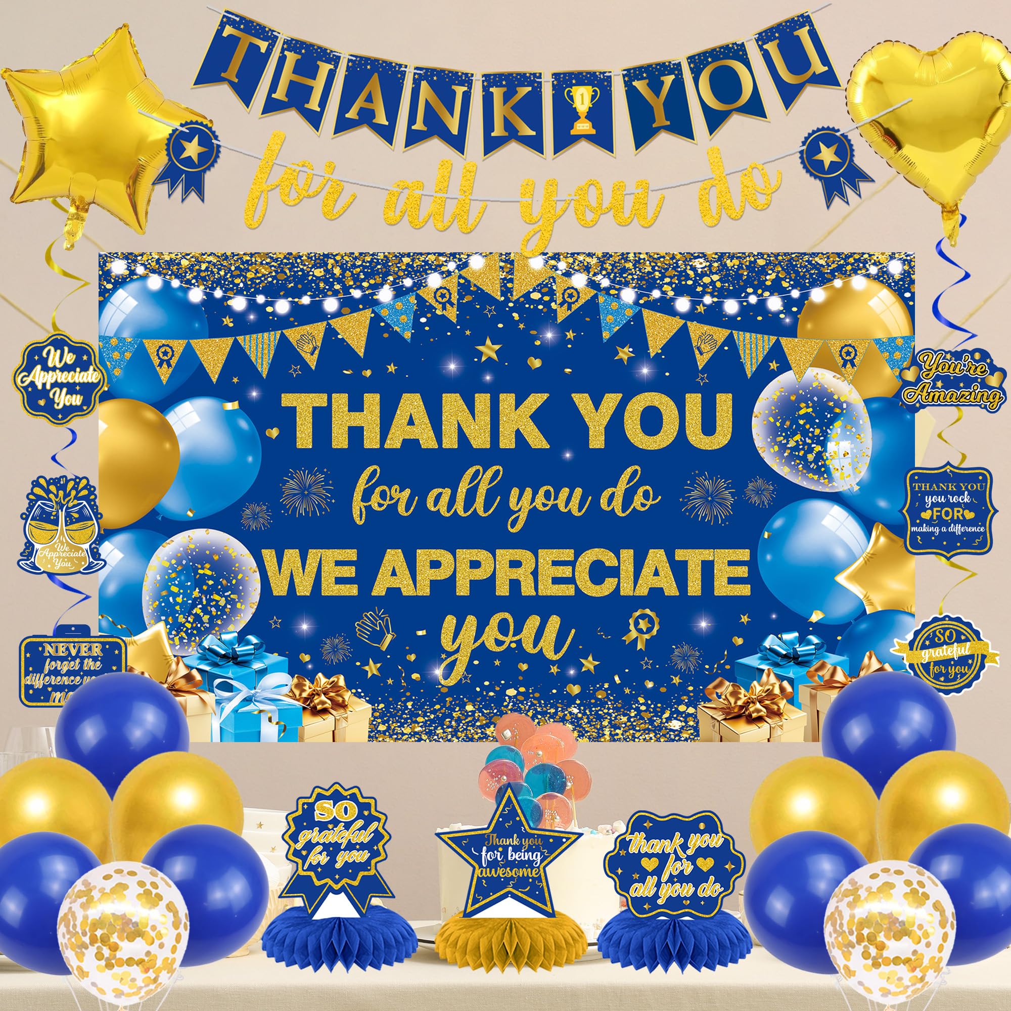 Vlipoeasn party decor set delivers a ready-to-use recognition display