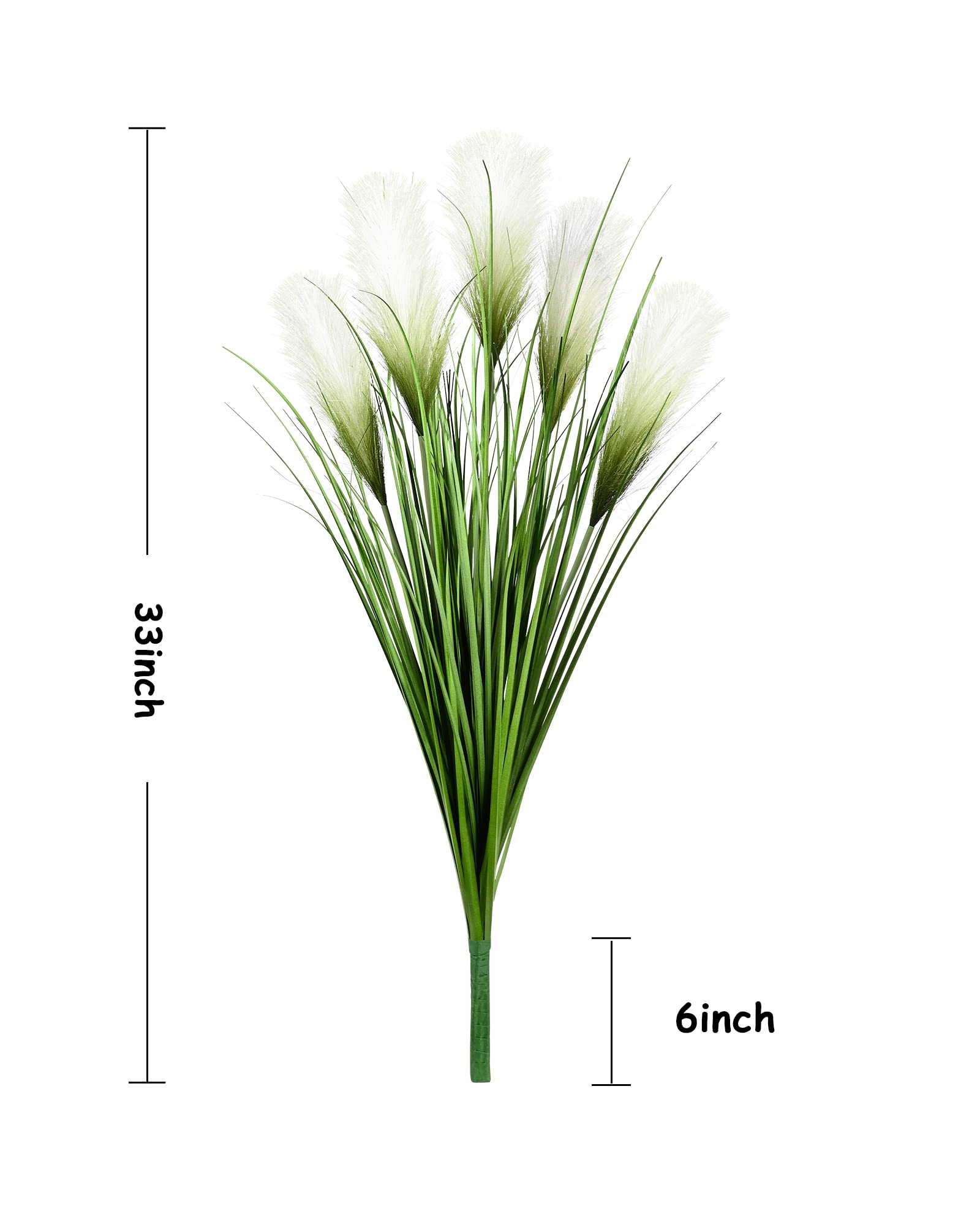 Vlorart faux wheat grass greenery adds realistic texture for shelves and tables.