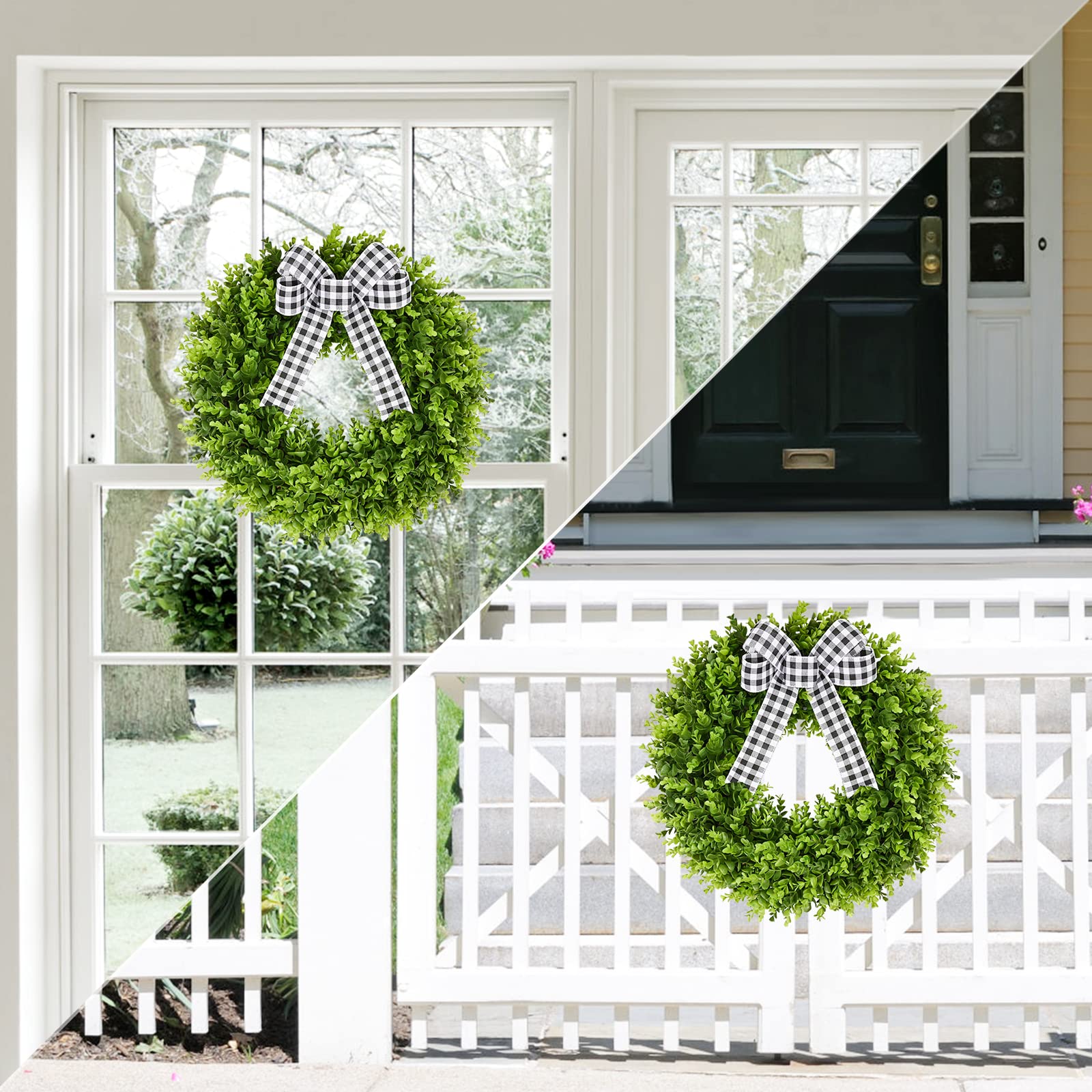 Vlorart boxwood wreath creates inviting interior ambience