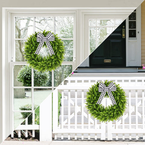 Vlorart boxwood wreath creates inviting interior ambience