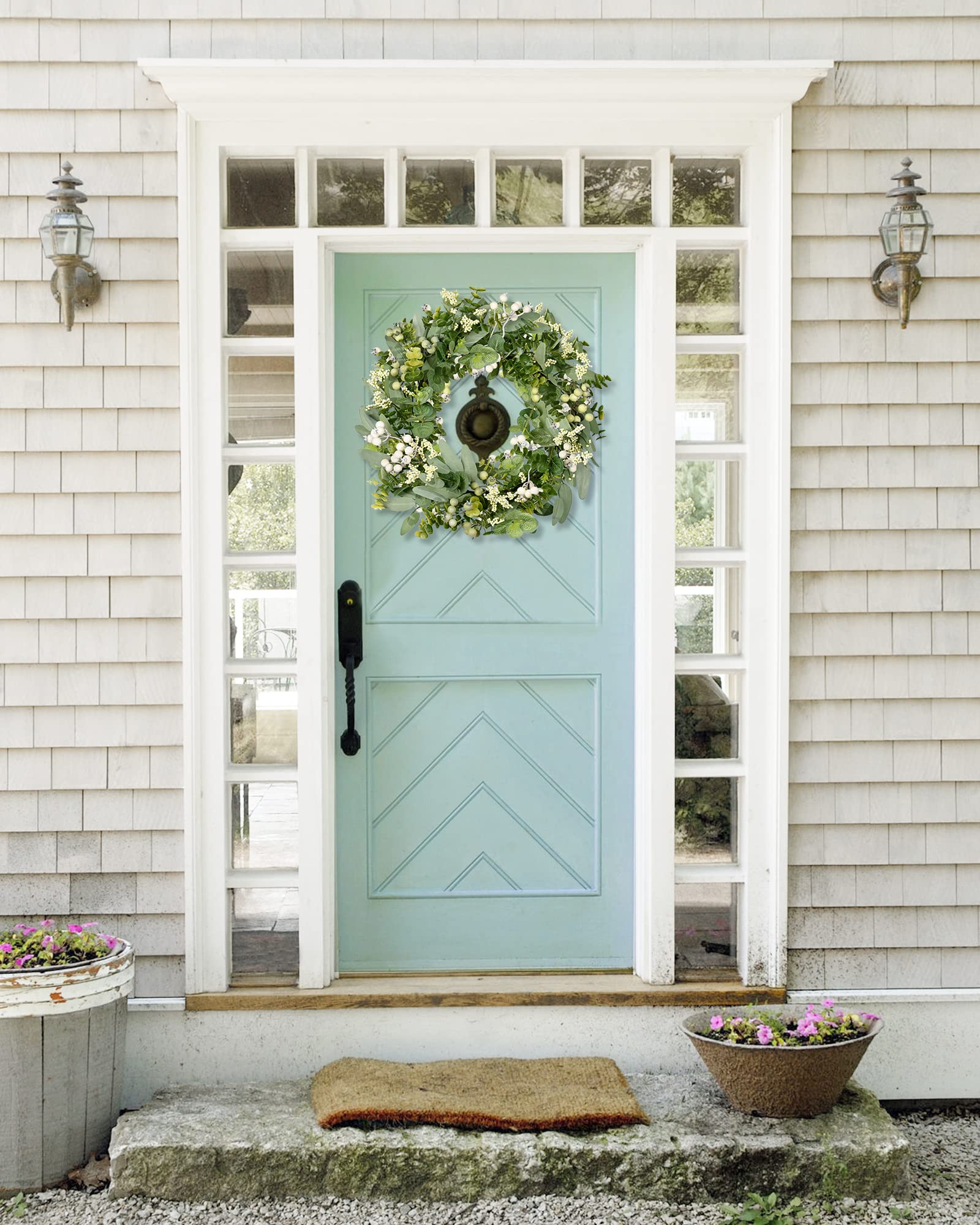 Vlorart nineteen-inch wreath packaged box highlights safe delivery.