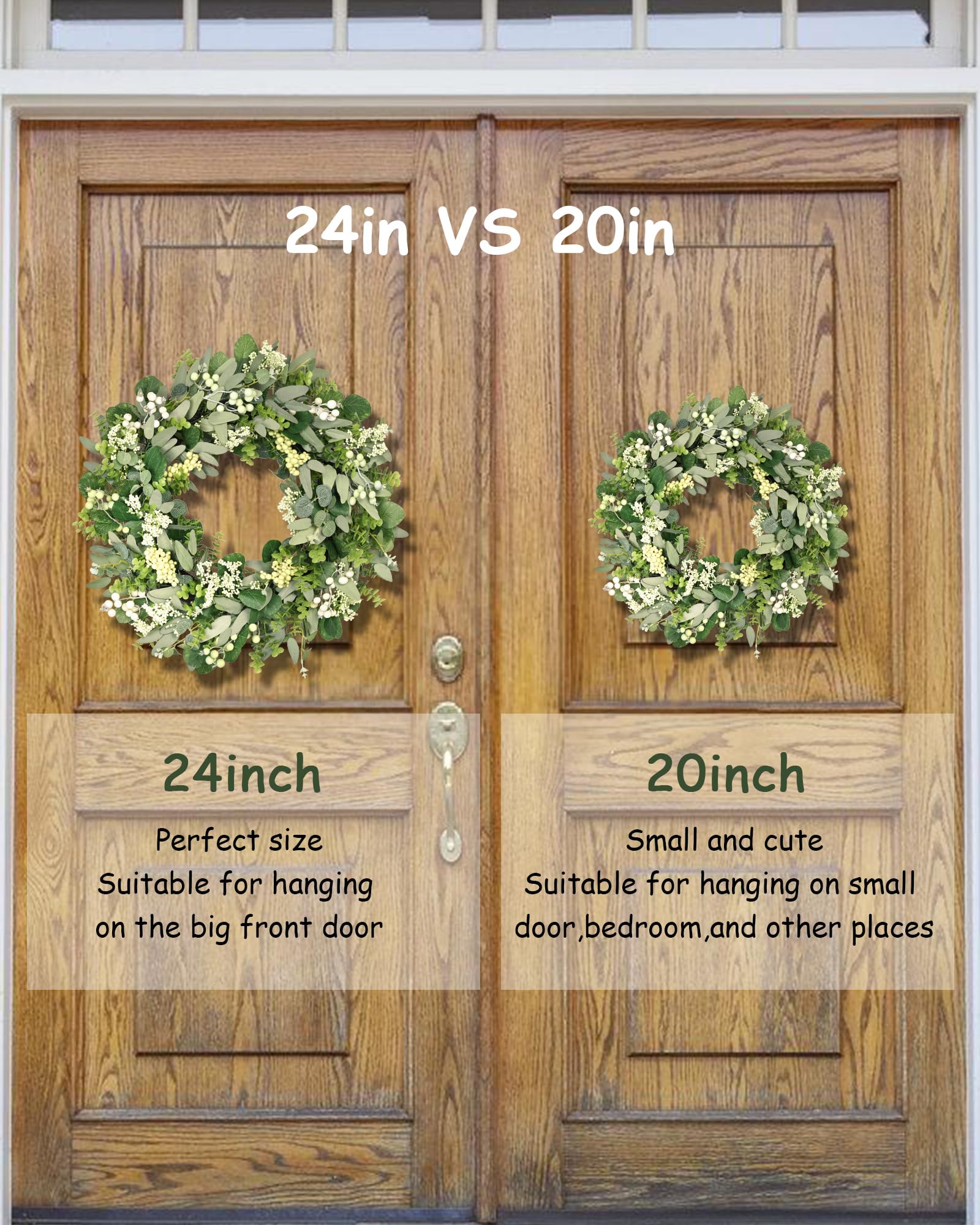 Vlorart year-round wreath for front porch and walls