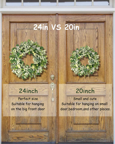 Vlorart year-round wreath for front porch and walls