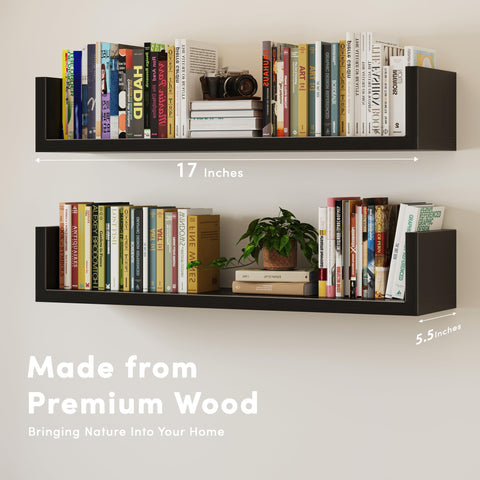 VMROF floating shelves in living room for organized decor