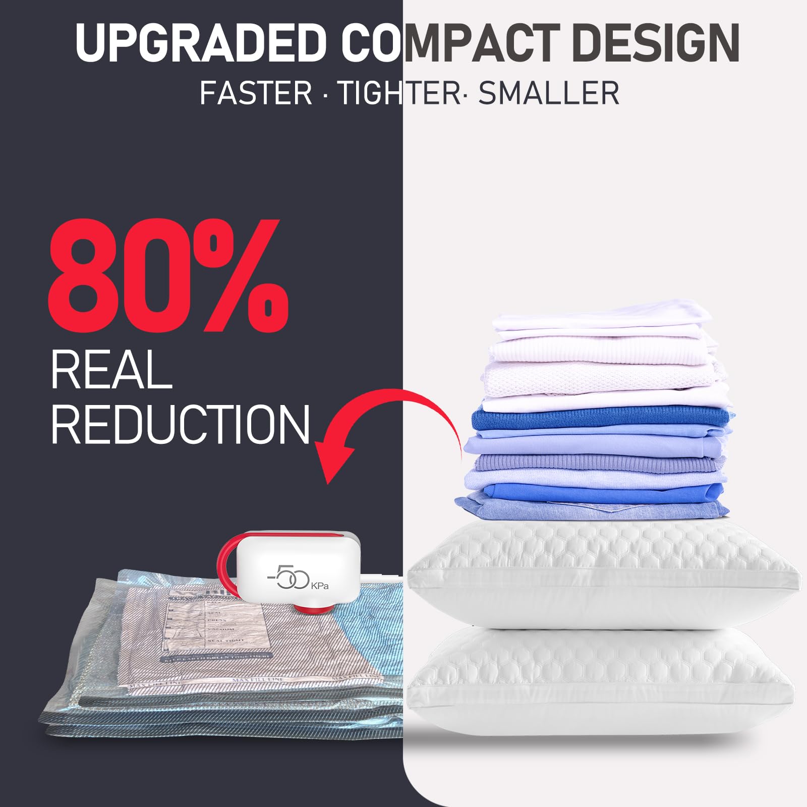VMstr small vacuum bags compact packing for weekend getaways