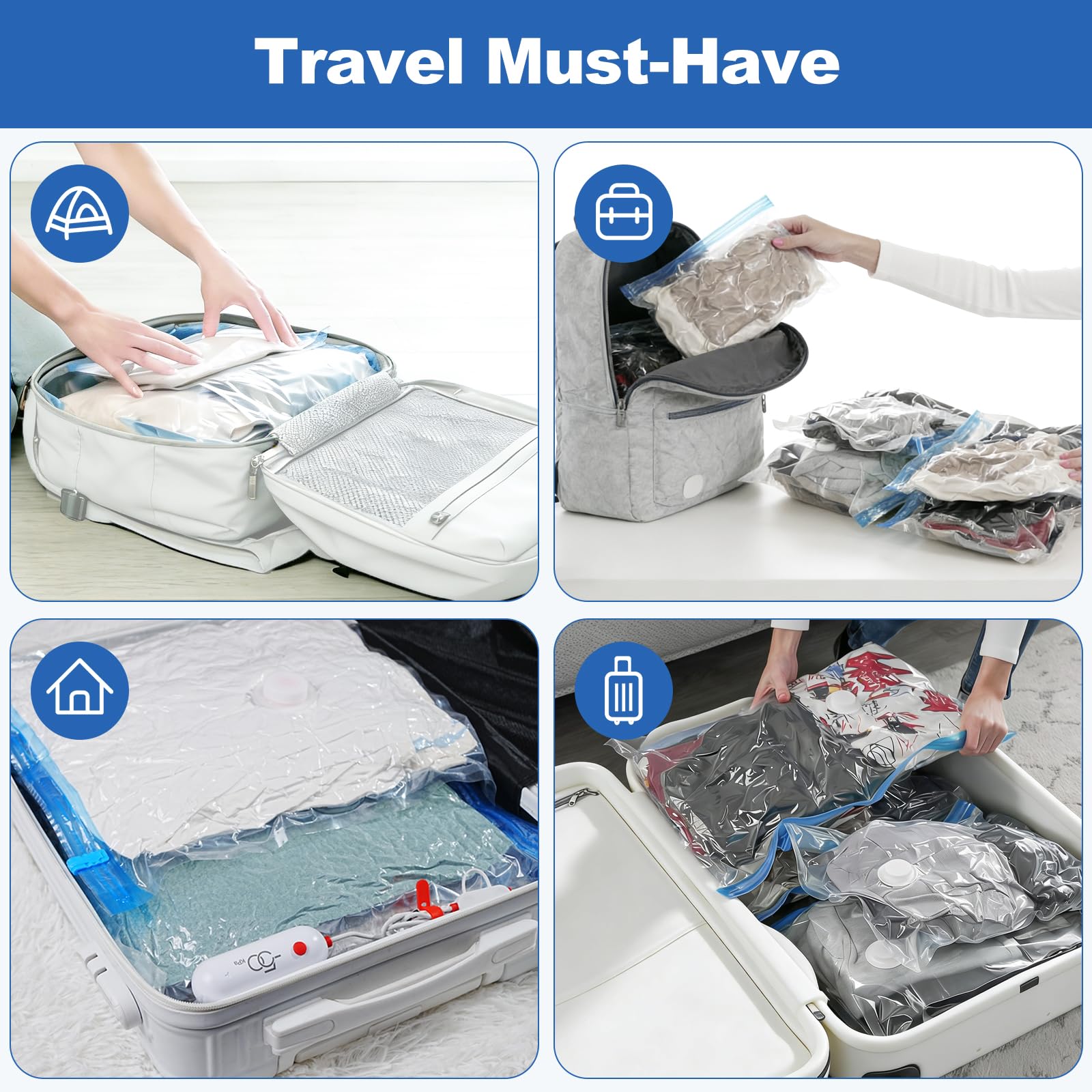 VMstr PA+PE material emphasizes durable protection during travel.