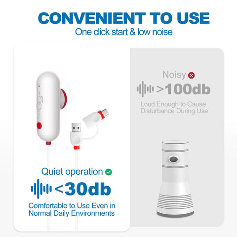 VMstr USB pump in use supports quick sealing in luggage.