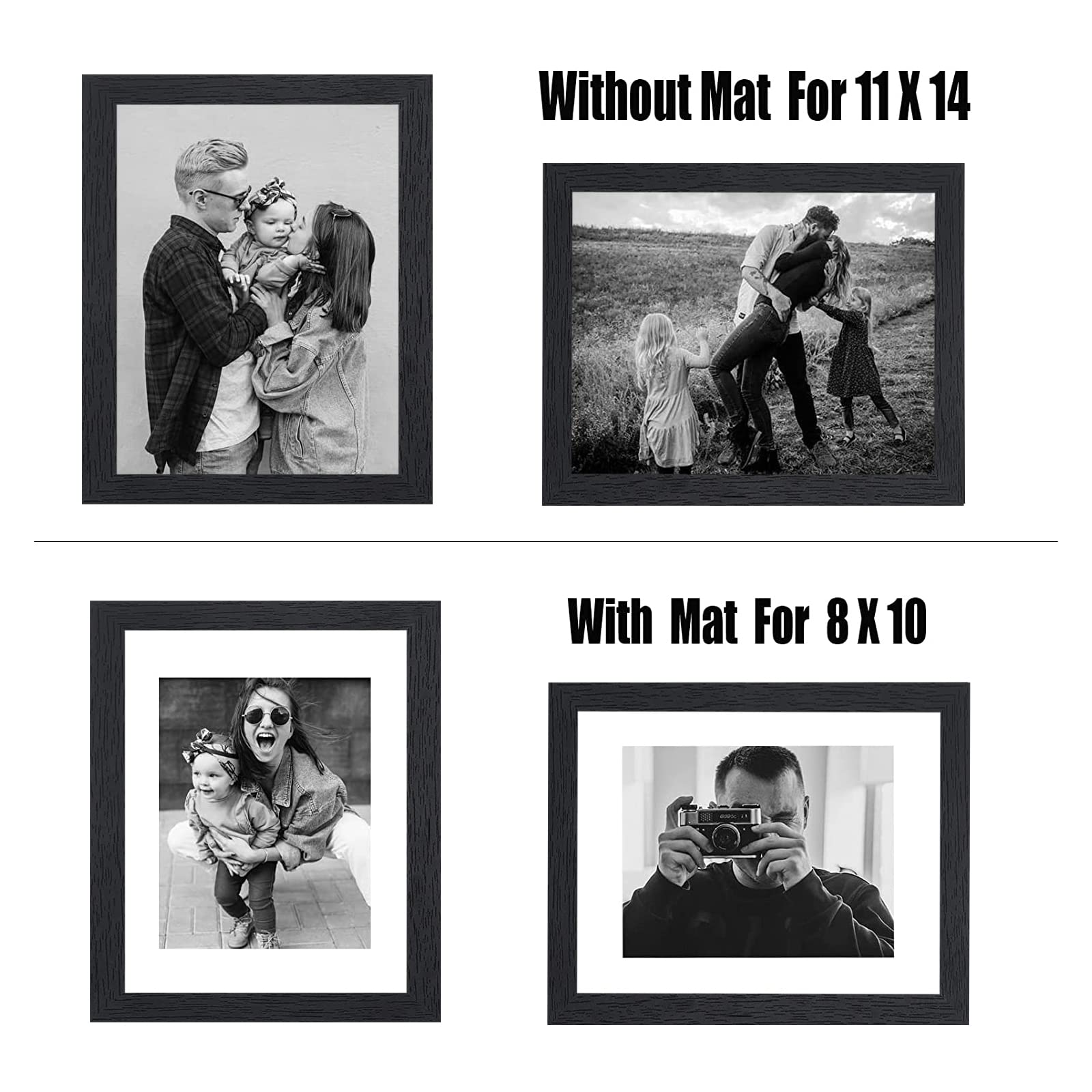 VMUZEDER wall-ready frames include hooks for vertical or horizontal display.
