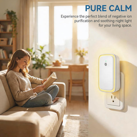 Vnitoz compact air purifier fits small spaces while cleaning the air.