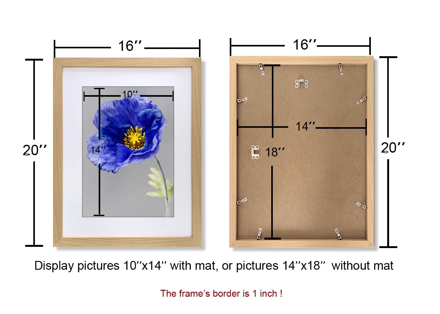 VNVNK 14x18 frame on dorm door or office wall adds tidy elegance.