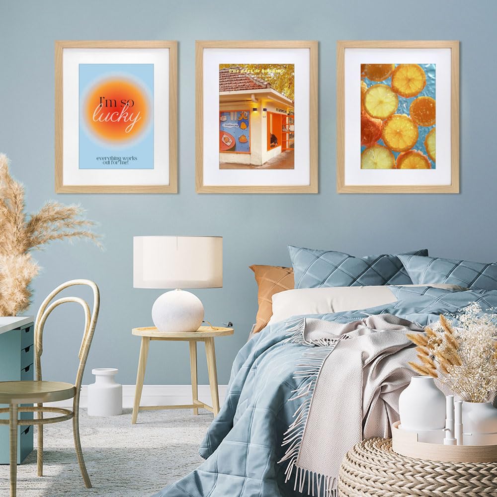 VNVNK natural wood color frame close-up highlighting warm decorative appeal for rooms.