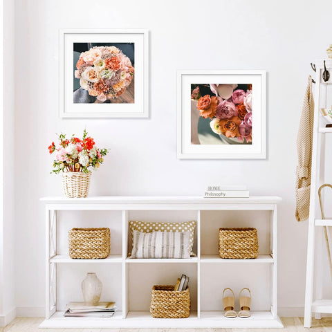 VNVNK frame includes hanging hardware for versatile wall mounting.