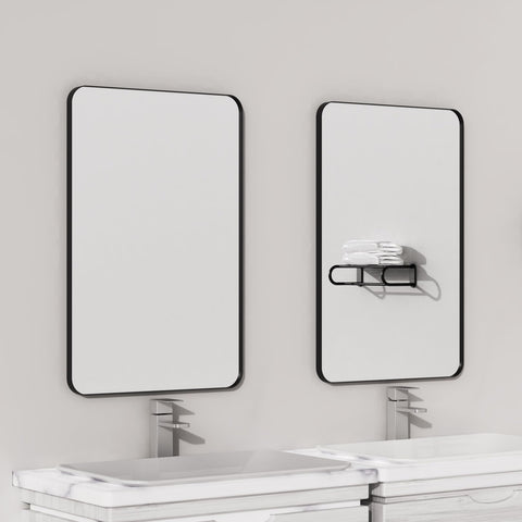 VocalStar modern flush-mount mirror enhancing any bathroom wall.
