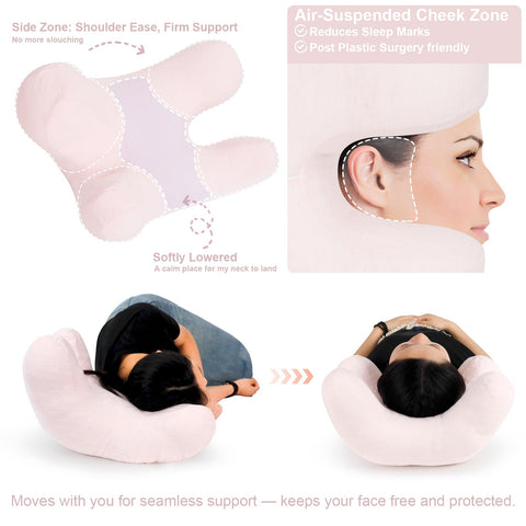 Vocheer pillow adjustable fill to customize height and firmness