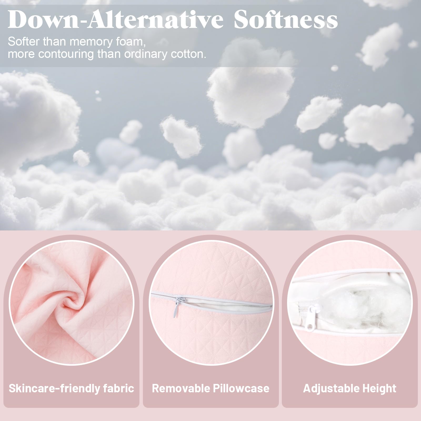 Vocheer pillow detachable cover enables easy washing