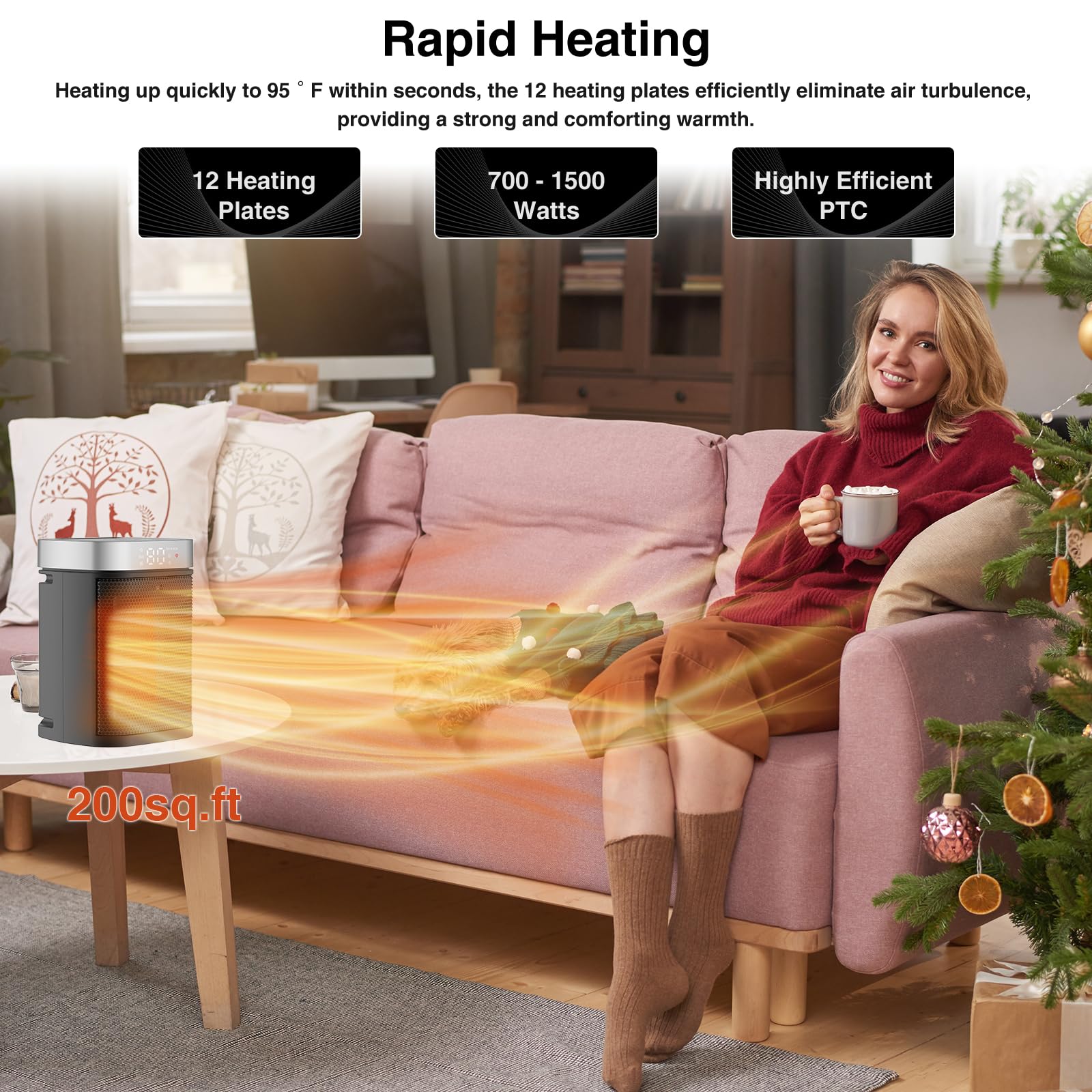 VOCRS safety features with overheat and tip-over protection for safety
