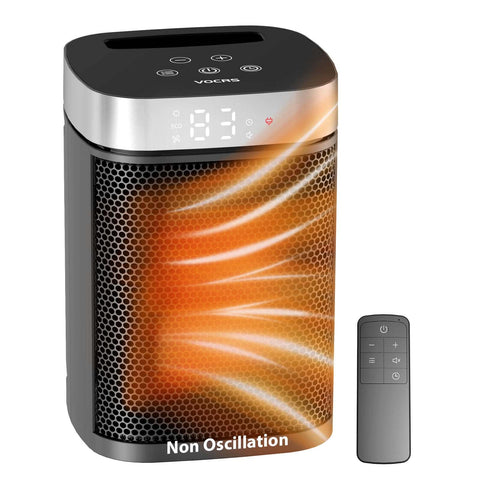 VOCRS small portable space heater 1500W delivering quick warmth to bedrooms