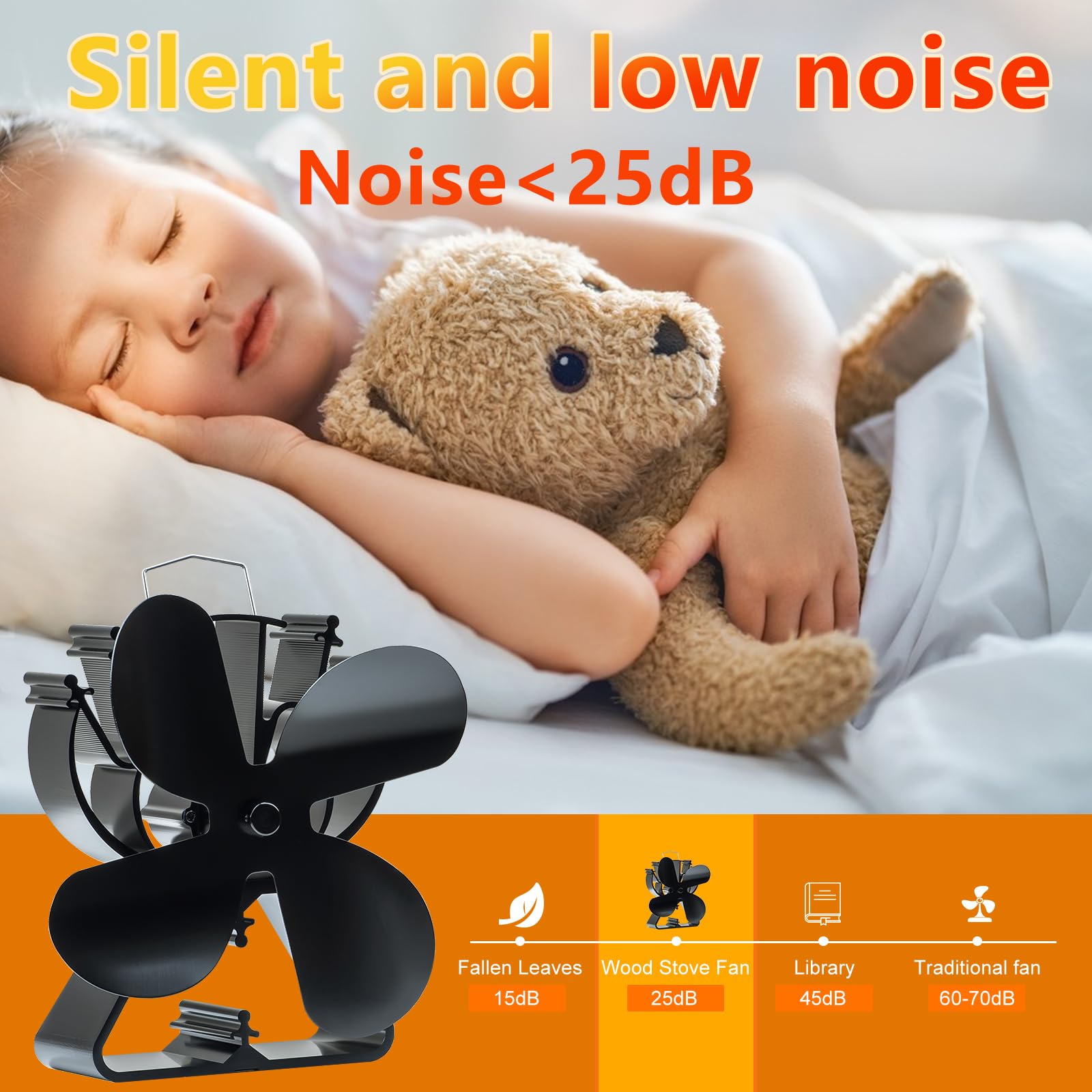 VODA silent operation delivers near inaudible warm airflow.