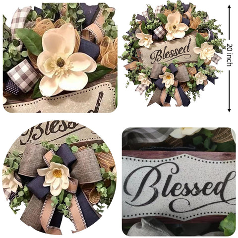 Vofuly blessed wooden plaque offers a welcoming touch.
