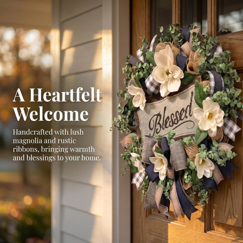 Vofuly farmhouse decor wreath for year-round entryway styling.