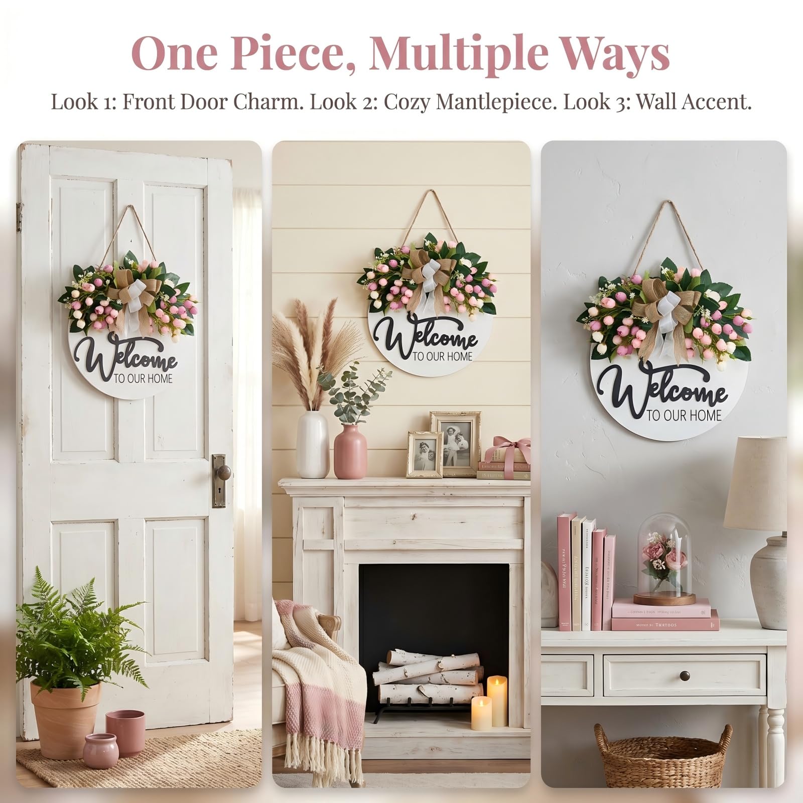 Vofuly front door decor for versatile indoor/outdoor display.
