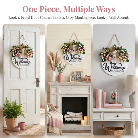Vofuly front door decor for versatile indoor/outdoor display.