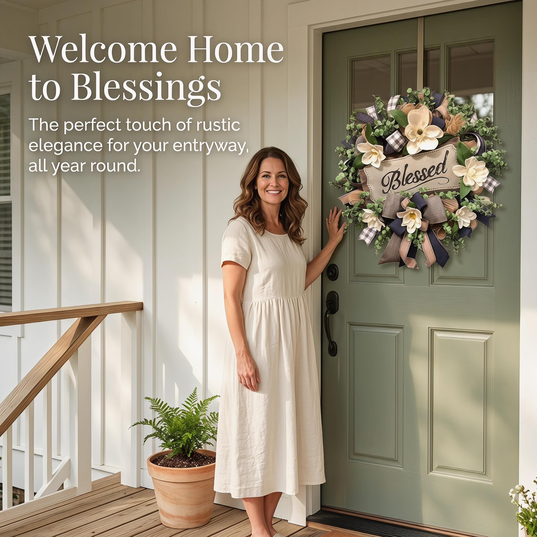 Vofuly front porch decoration idea for an inviting welcome.