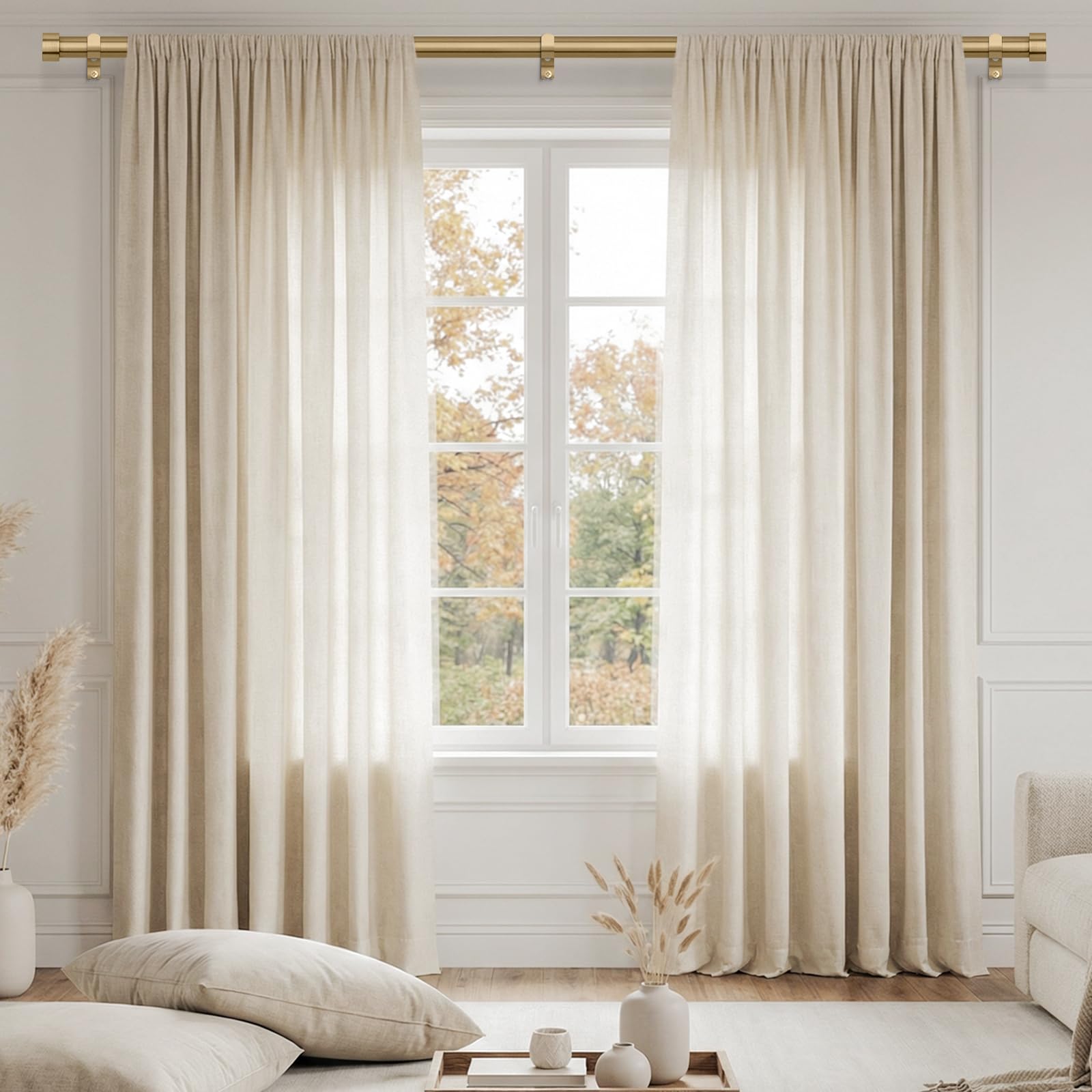 VOIIY aluminum alloy finials with warm gold finish for durability and elegance