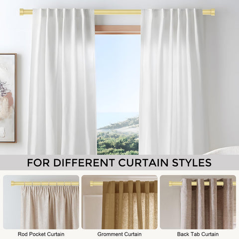 VOIIY included brackets for quick, secure curtain rod installation.
