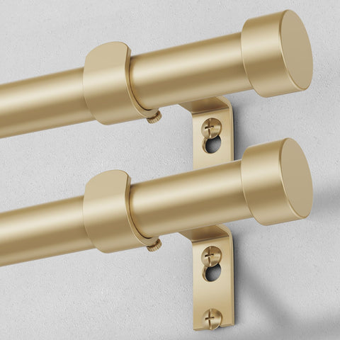 VOIIY gold curtain rod end finials enhance window styling and durability.