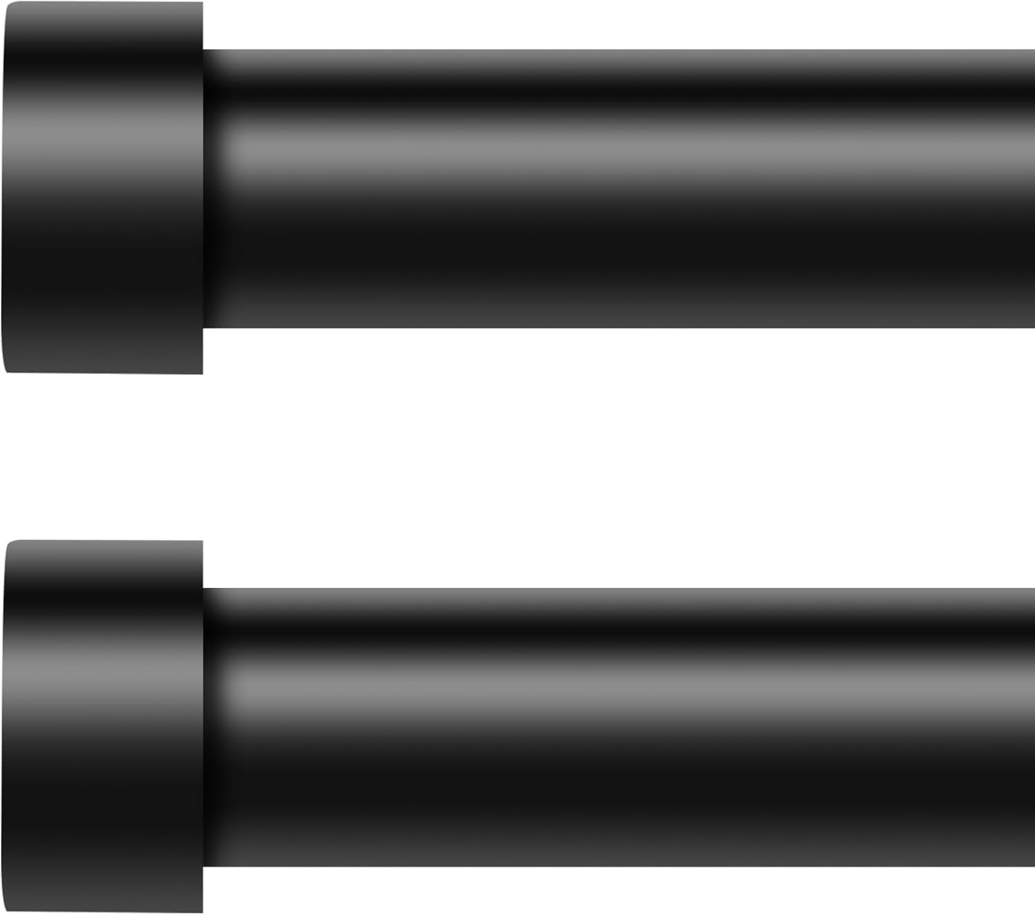 VOIIY 2-pack curtain rods extend from 18 to 60 inches for flexible fit.