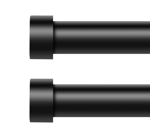 VOIIY curtain rod with end-cap design for a sleek, finished look.