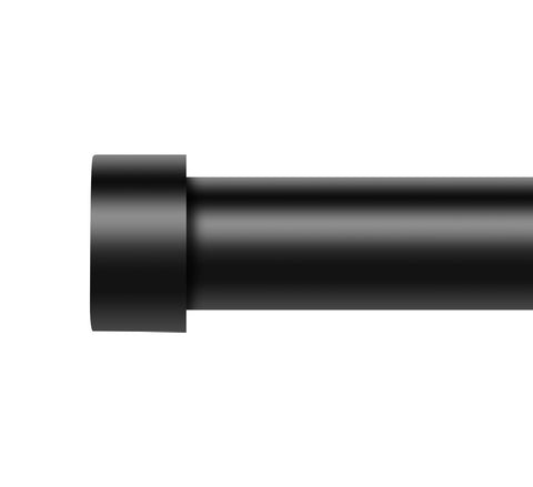 VOIIY curtain rod with black end caps for a modern, sturdy look on heavy drapes